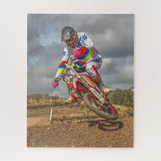 Motocross action bike jigsaw puzzle (Vertical)