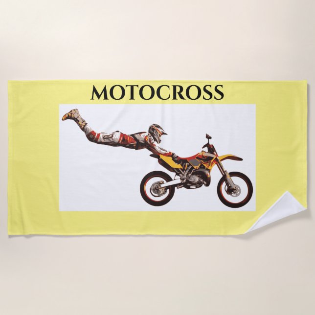MOTOCROSS beach towel. Beach Towel (Front)