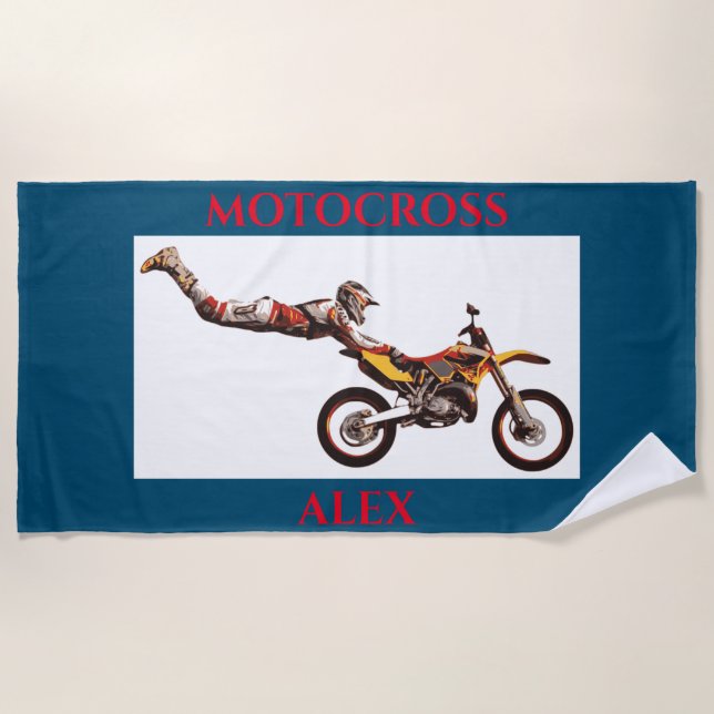 MOTOCROSS beach towel. Beach Towel (Front)