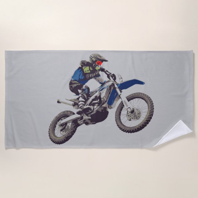 MOTOCROSS beach towel. Towel (Front)