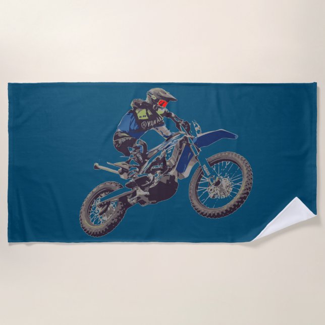 MOTOCROSS beach towel. Towel (Front)