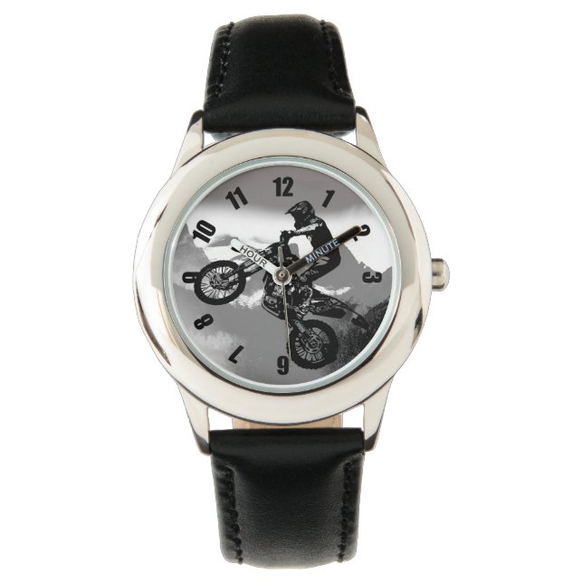 Motocross Biker - Rocky Mountains  Watch (Front)