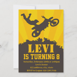 Motocross Birthday Party Invitation