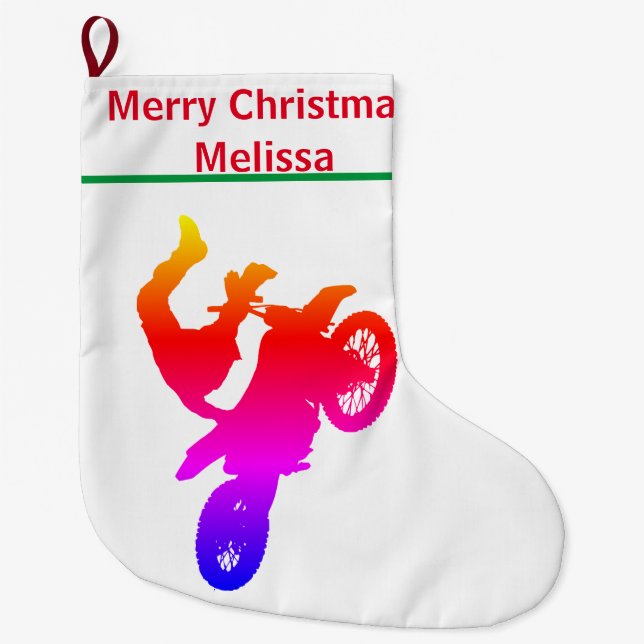 Motocross Christmas Stocking (Front)