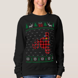 Motocross Christmas Tree Lights Decoration Xmas Sw Sweatshirt