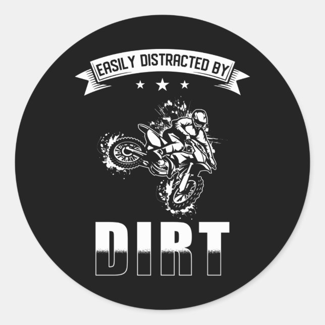 Motocross Classic Round Sticker (Front)