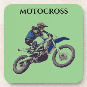 MOTOCROSS coasters with cork back set.