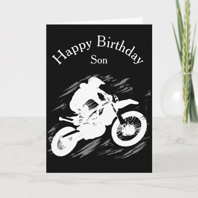 Motocross Competitive Sport Motorcycle Racing Card (Front)