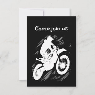 Motocross Competitive Sport Motorcycle Racing Invitation