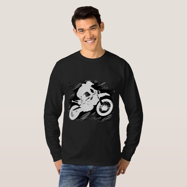 Motocross Competitive Sport Motorcycle Racing T-Shirt (Front Full)