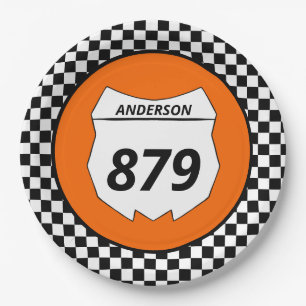 Motocross Custom Dirt Bike Number Plate on Orange