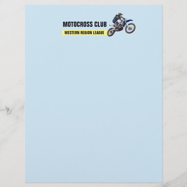 Motocross Custom Letterhead (Front)