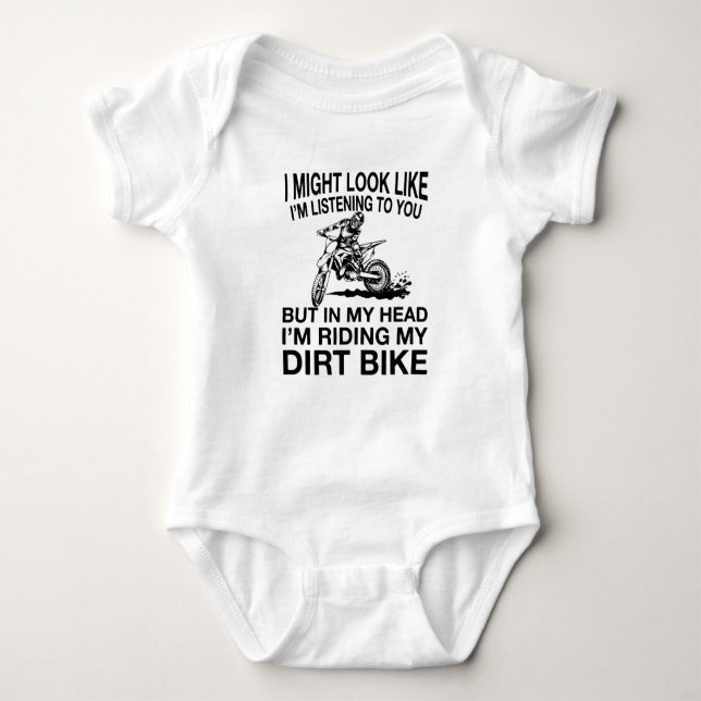 Motocross Dirt Bike Baby Bodysuit (Front)