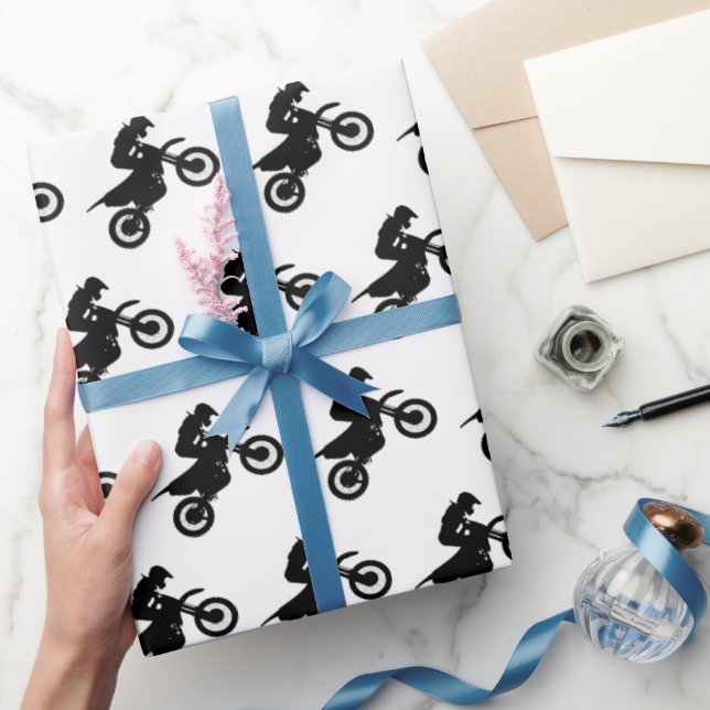 Motocross Dirt Bike Birthday Party Wrapping Paper (Gifting)