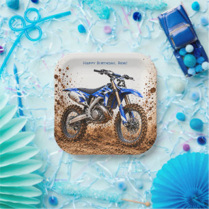 Motocross Dirt Bike Boy’s Birthday Party Paper Plate