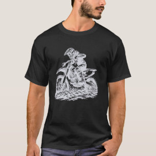 Motocross Dirt Bike, Cool Girl Motocross Rider, Gr T-Shirt