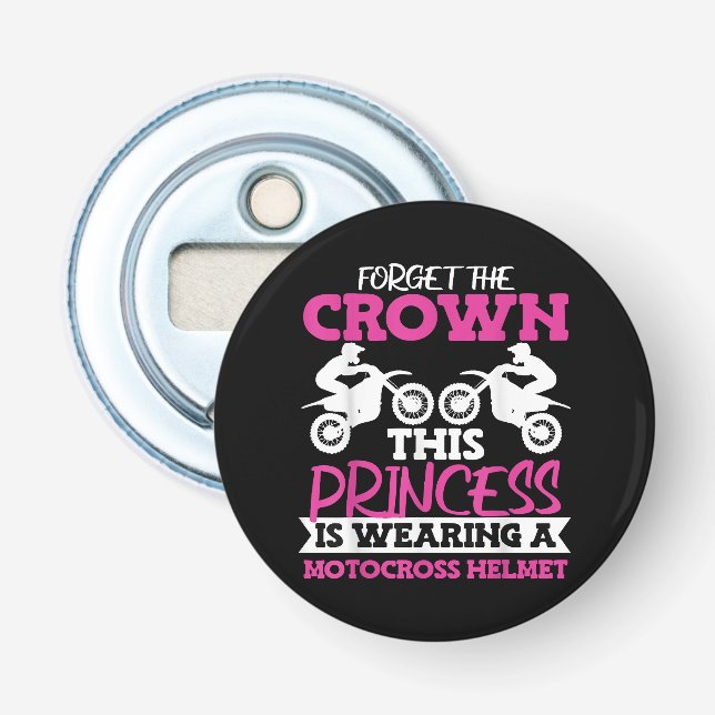 Motocross Dirt Bike Girl Bottle Opener (Front)