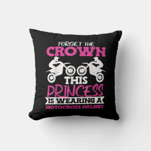 Motocross Dirt Bike Girl Cushion