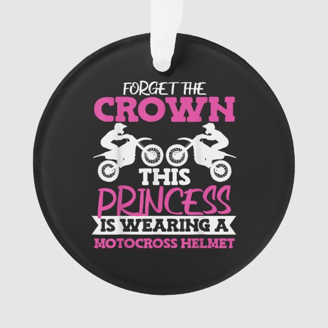Motocross Dirt Bike Girl Ornament (Front)