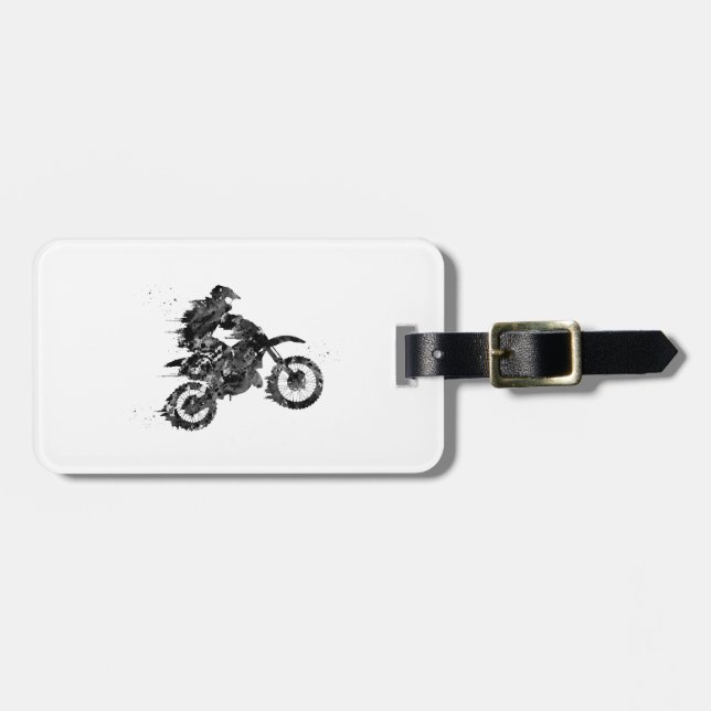 Motocross Dirt Bike Luggage Tag (Front Horizontal)