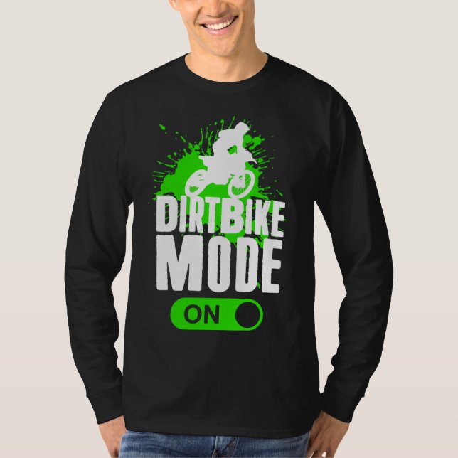 Motocross Dirt Bike Mode On Youth Racing T-Shirt (Front)
