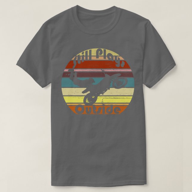 Motocross Dirt Bike Motorbike Retro T-Shirt (Design Front)