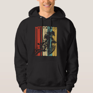 Motocross Dirt Bike Rider Retro Vintage Motorcycle Hoodie