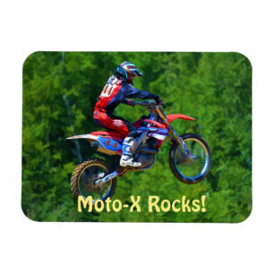 Motocross Dirt-Racer Sports Art Magnet