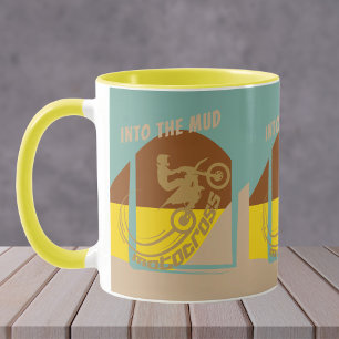 Motocross dirtbike moto-x gift into the mud mug