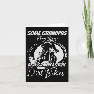 Motocross Enduro Biker Grandpa Racing Dirt Bike Ri Card