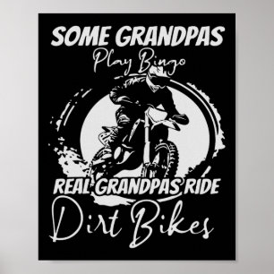 Motocross Enduro Biker Grandpa Racing Dirt Bike Ri Poster