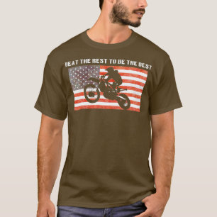 Motocross Enduro Dirt Bike Riders American Flag T-Shirt