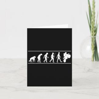 Motocross Evolution Dirt Bike Rider Funny Card
