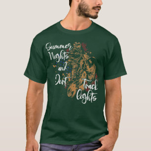 Motocross Fan Summer Nights Dirt Track Lights T-Shirt