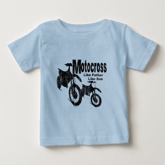 Motocross Father/Son Baby T-Shirt (Front)