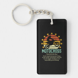 Motocross Funny Fake Definition Dirtbike Rider Key Ring
