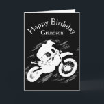 Motocross Grandson Birthday Sport Motorcycle Race Card<br><div class="desc">Motocross Competitive Sport Motorcycle Racing  Birthday  Grandson</div>