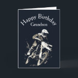Motocross Grandson Birthday Sport Motorcycle Race Card<br><div class="desc">Motocross Competitive Sport Motorcycle Racing  Birthday  Grandson</div>