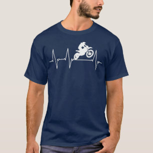 Motocross Heartbeat Gift T-Shirt
