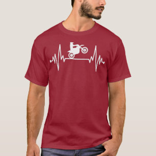 Motocross Heartbeat MotoCross Heart Line OffRoad T-Shirt