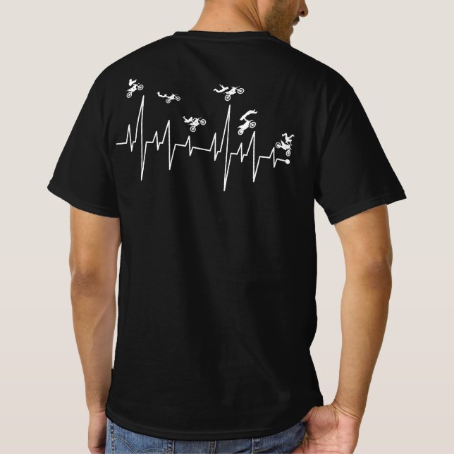 Motocross Heartbeat T-Shirt (Back)