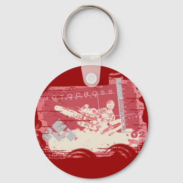 Motocross Lifestyle Tshirts and Gifts Key Ring (Front)