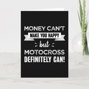 Motocross makes you happy Funny Gift Card