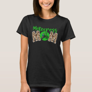 Motocross Mom Leopard Print Cute Mother s Day Spor T-Shirt