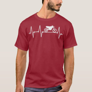 Motocross Motorcycle Heartbeat Biker Premium T-Shirt