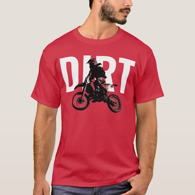 Motocross Motorcycle Sport Pop Art Dirt T-Shirt (Front)