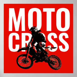 Motocross Motorcycle Sport Pop Art Poster