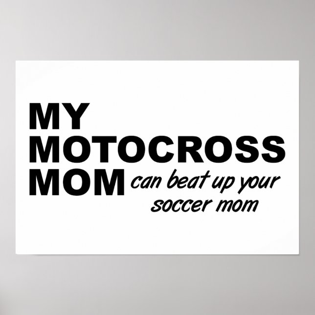Motocross Mum Funny Poster (Front)