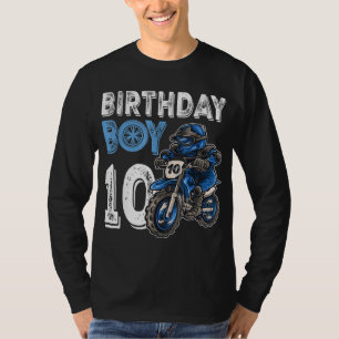 Motocross MX 10th Gift 10 Year Old Dirt Bike Birth T-Shirt