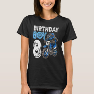 Motocross Mx 8th  8 Year Old Dirt Bike Birthday Pa T-Shirt